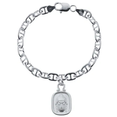 Fine Anchor Bracelet with Chi Charm