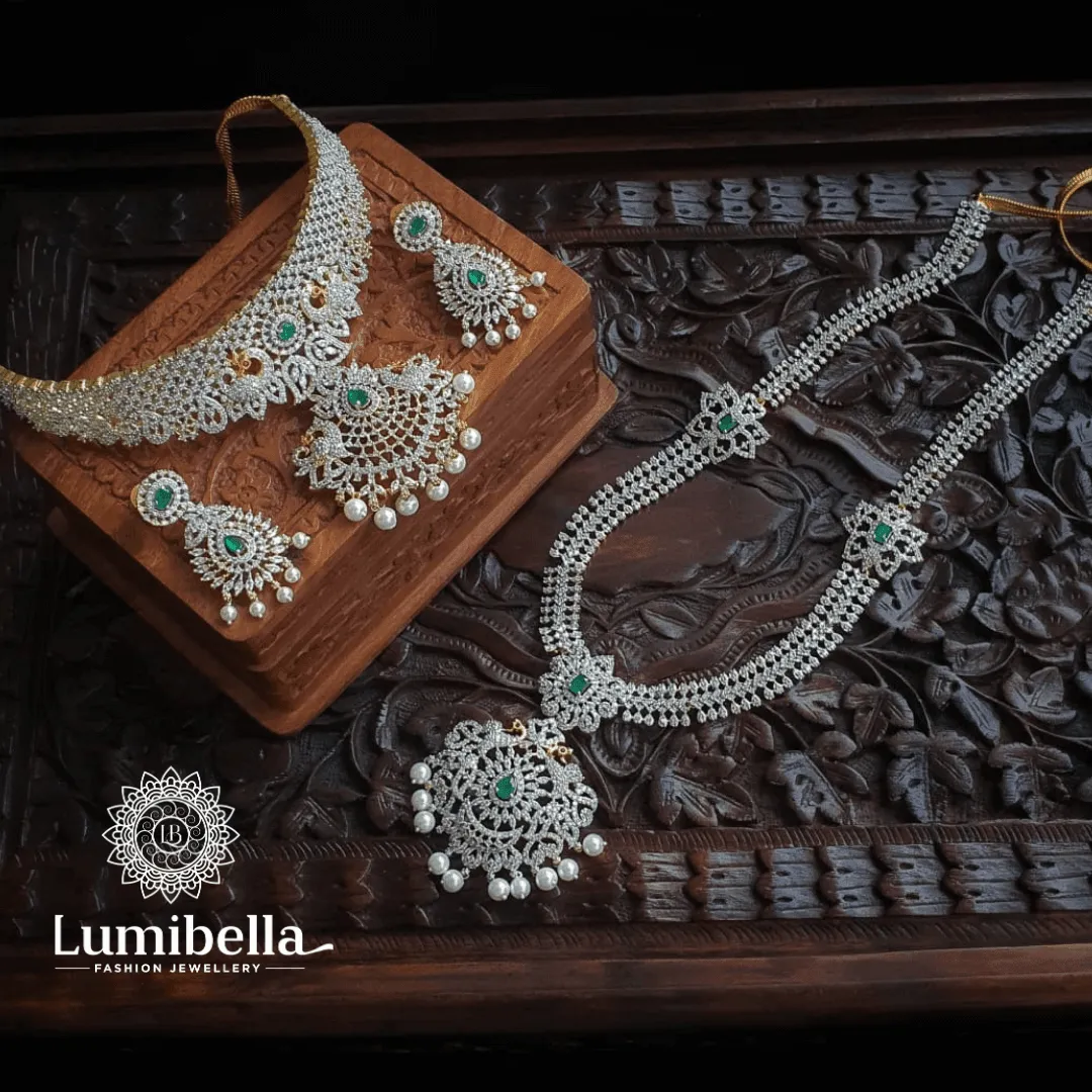 Ganga Jamuna Gold Plated Bridal Necksets