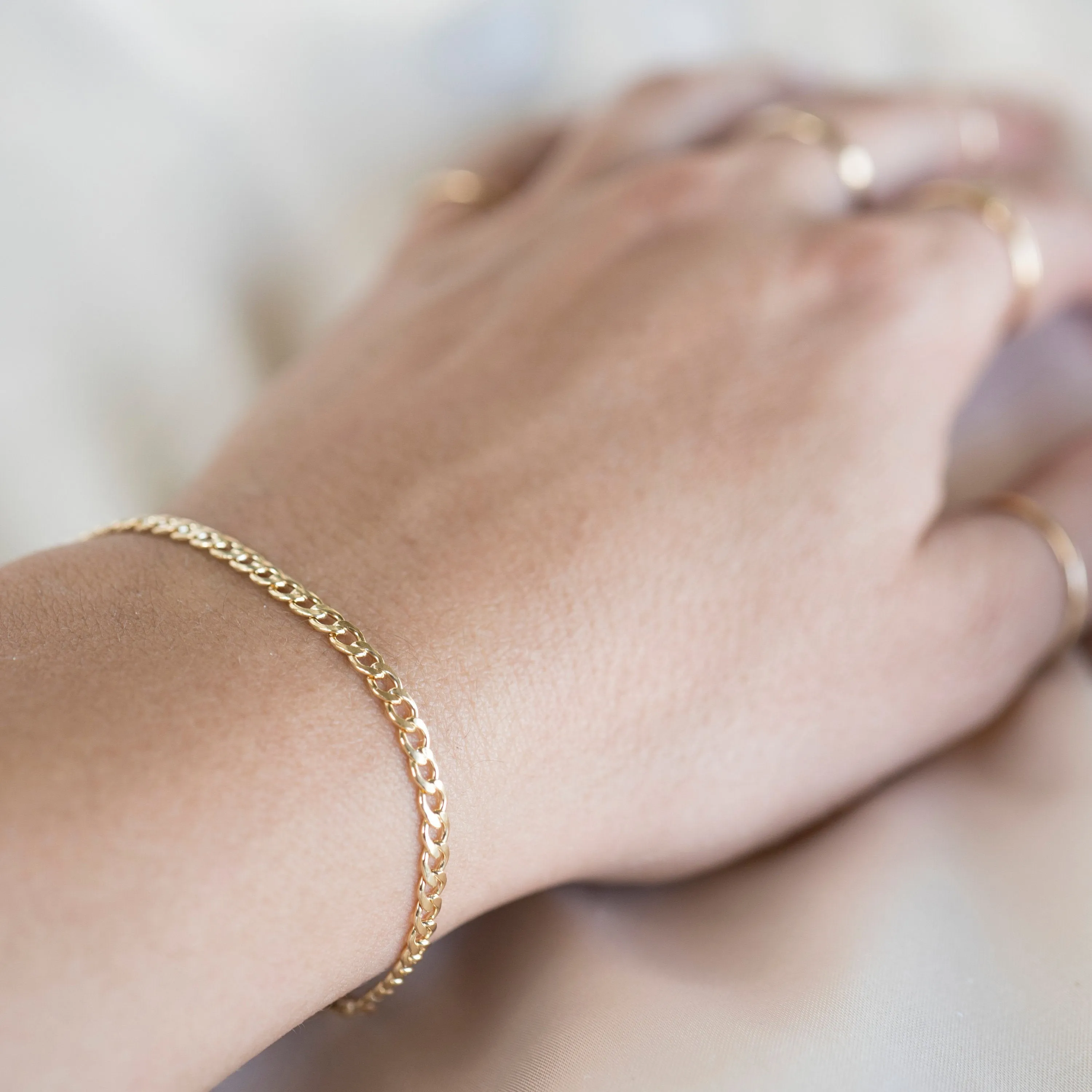 Gold Filled Curb Link Bracelet