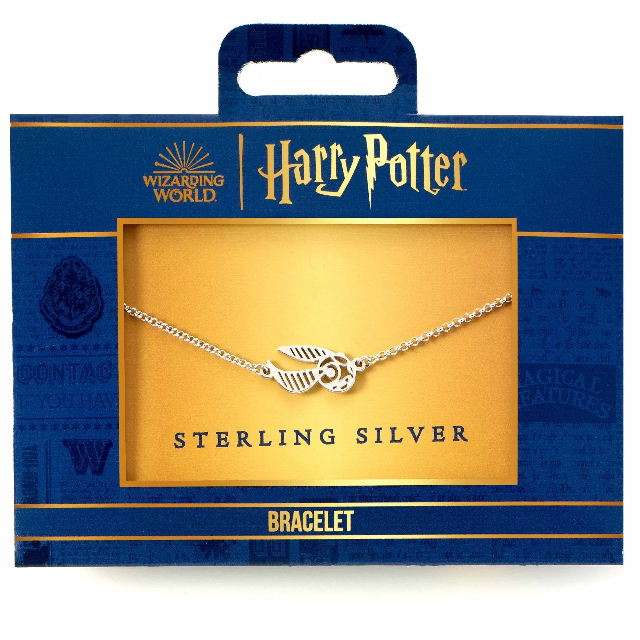 Harry Potter Sterling Silver Golden Snitch Charm Bracelet SCB00525