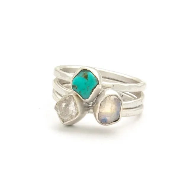 Hiouchi Sterling Silver Stone Stacker Ring | Moonstone