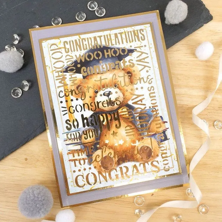 Hunkydory Moonstone Dies - Congratulations Background Panel