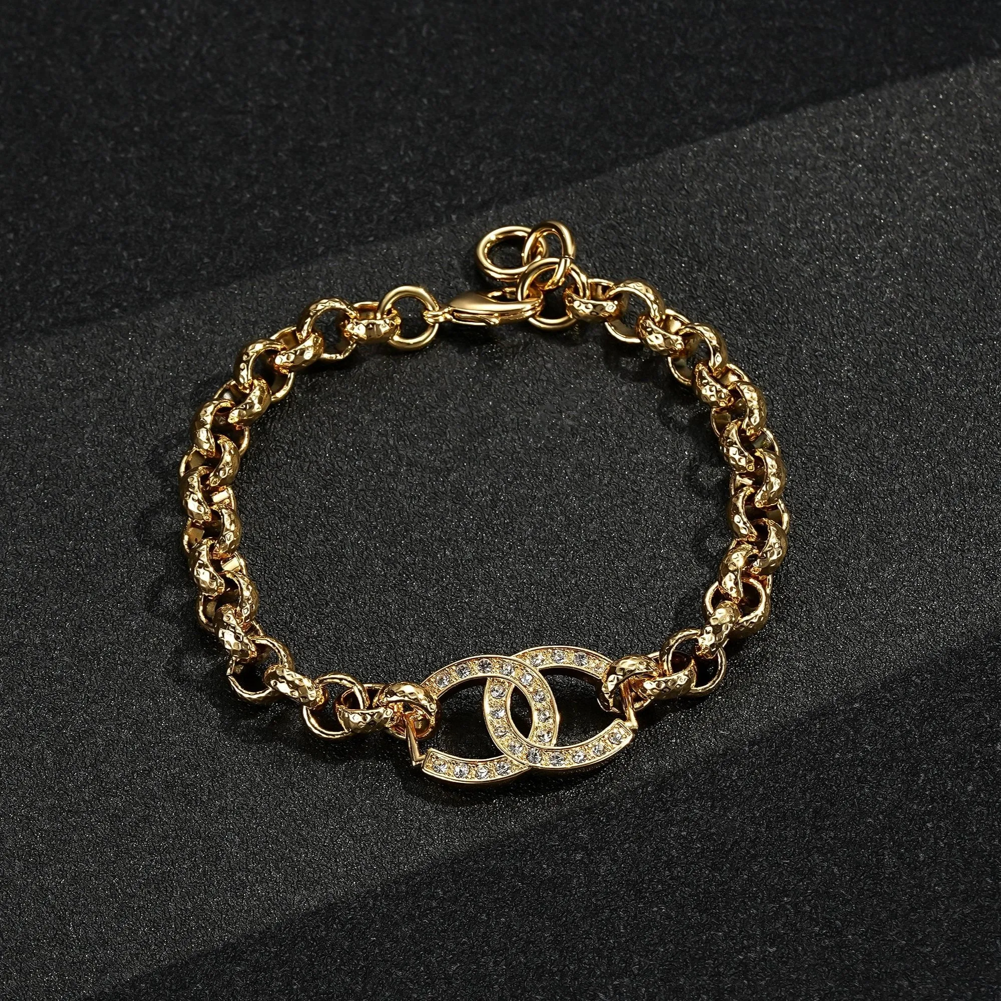 Kids Gold Filled Horseshoe Belcher Bracelet Stones 8/8.5 Inch