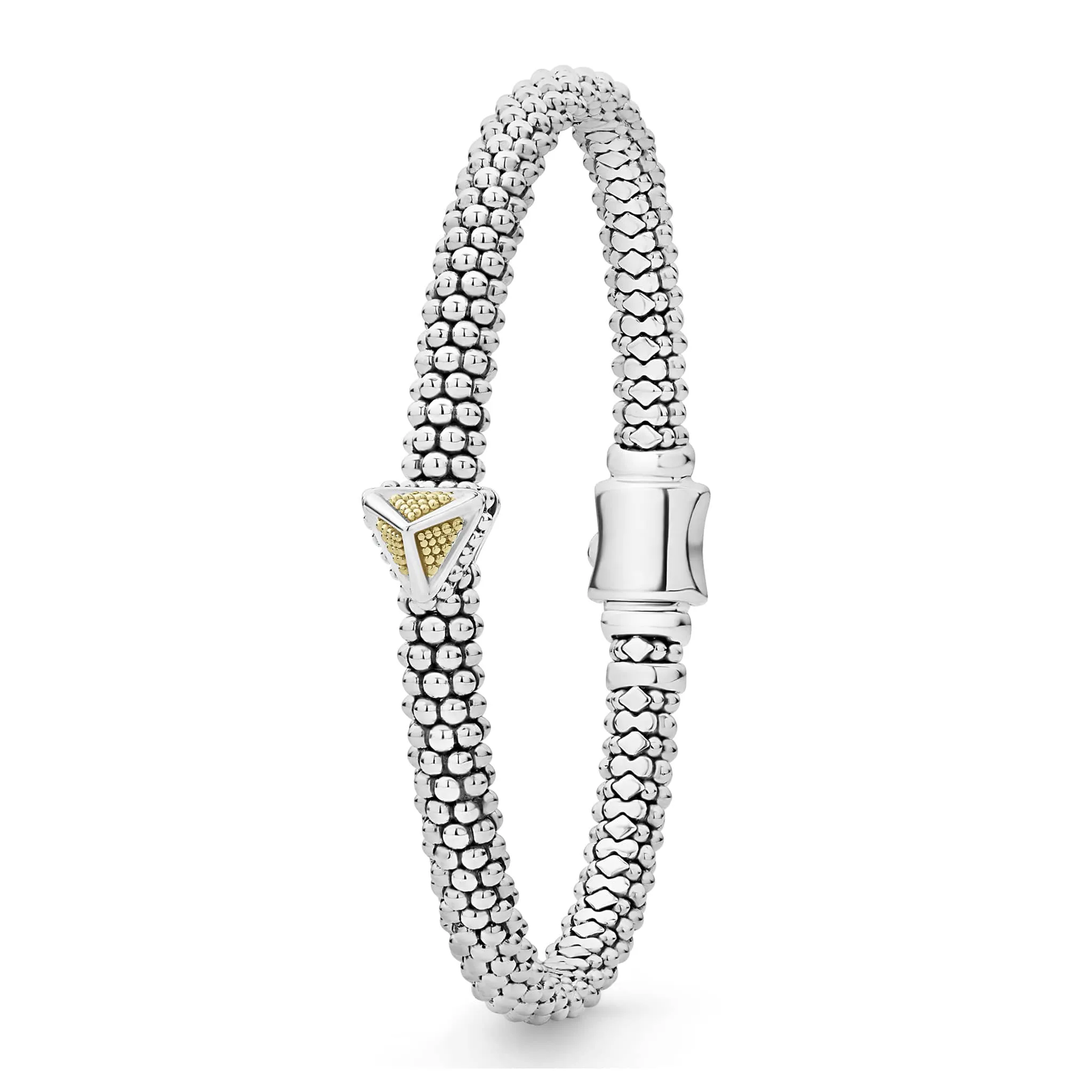 KSL Single Station Pyramid Caviar Bracelet | 6mm