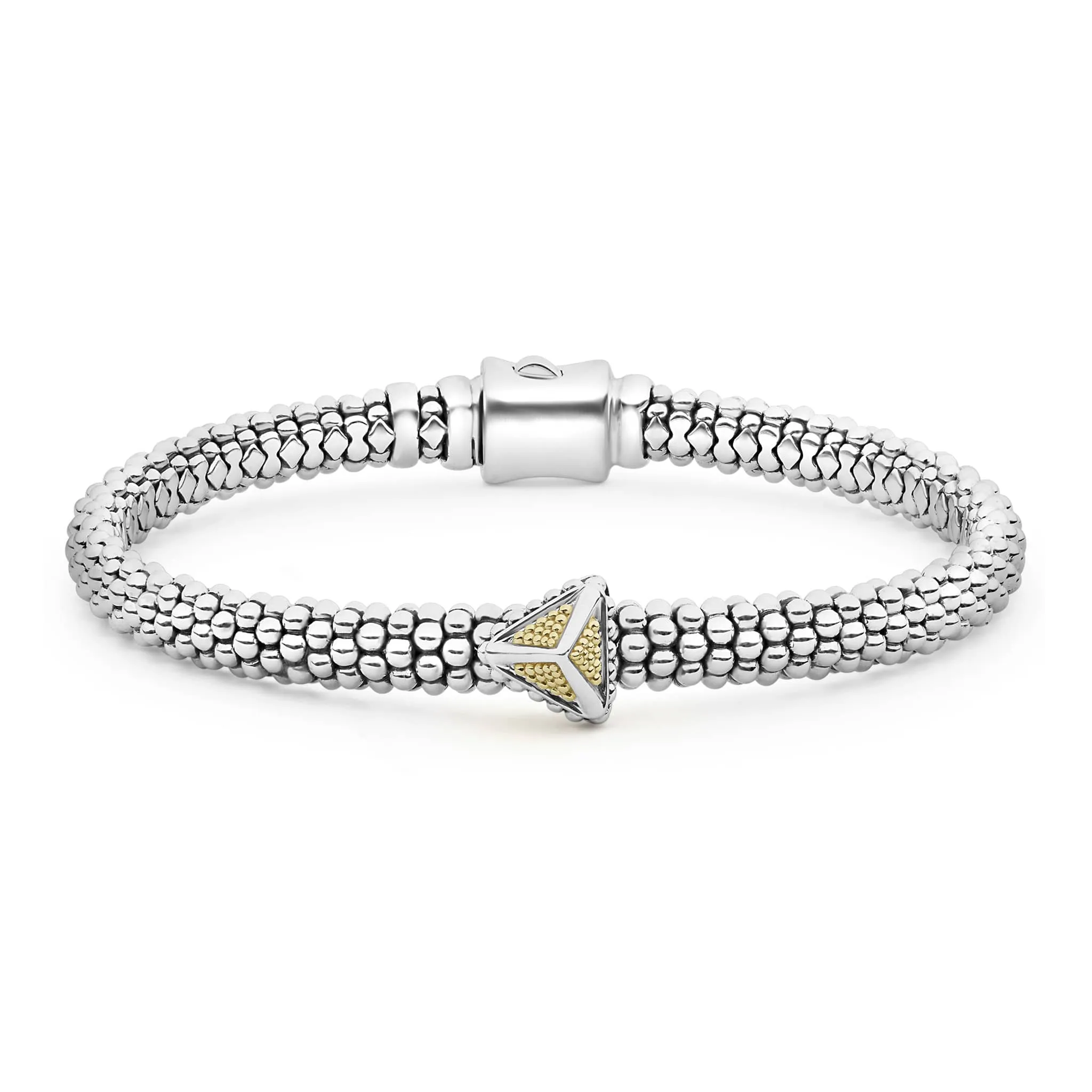 KSL Single Station Pyramid Caviar Bracelet | 6mm