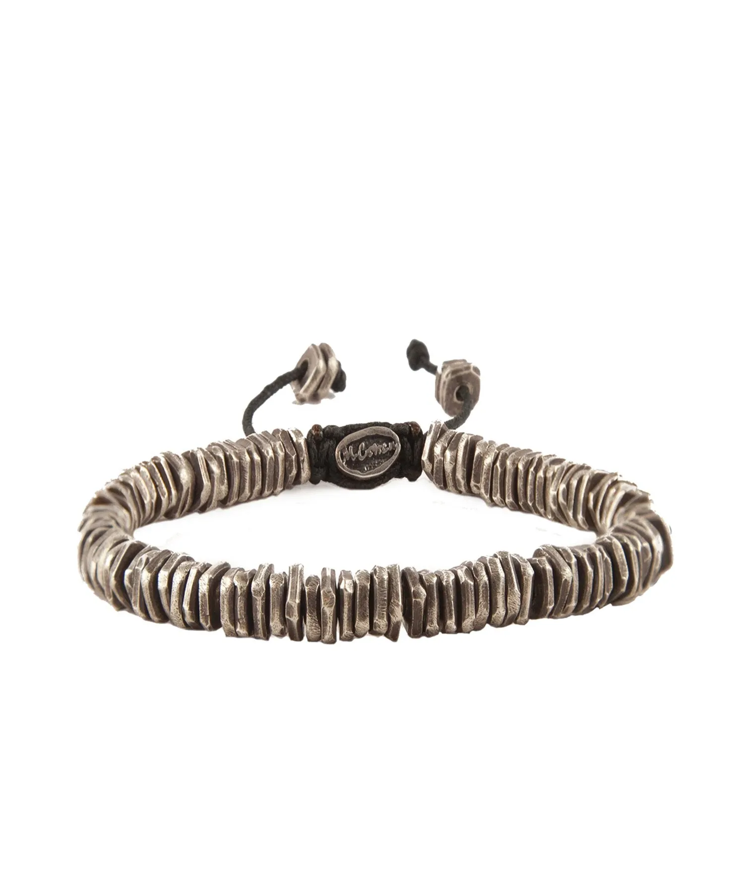 M. Cohen Oxidized Silver Discs Bracelet