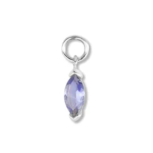 Marquise Iolite Silver Charm