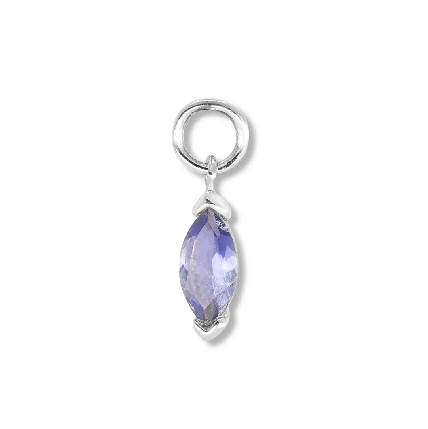 Marquise Iolite Silver Charm