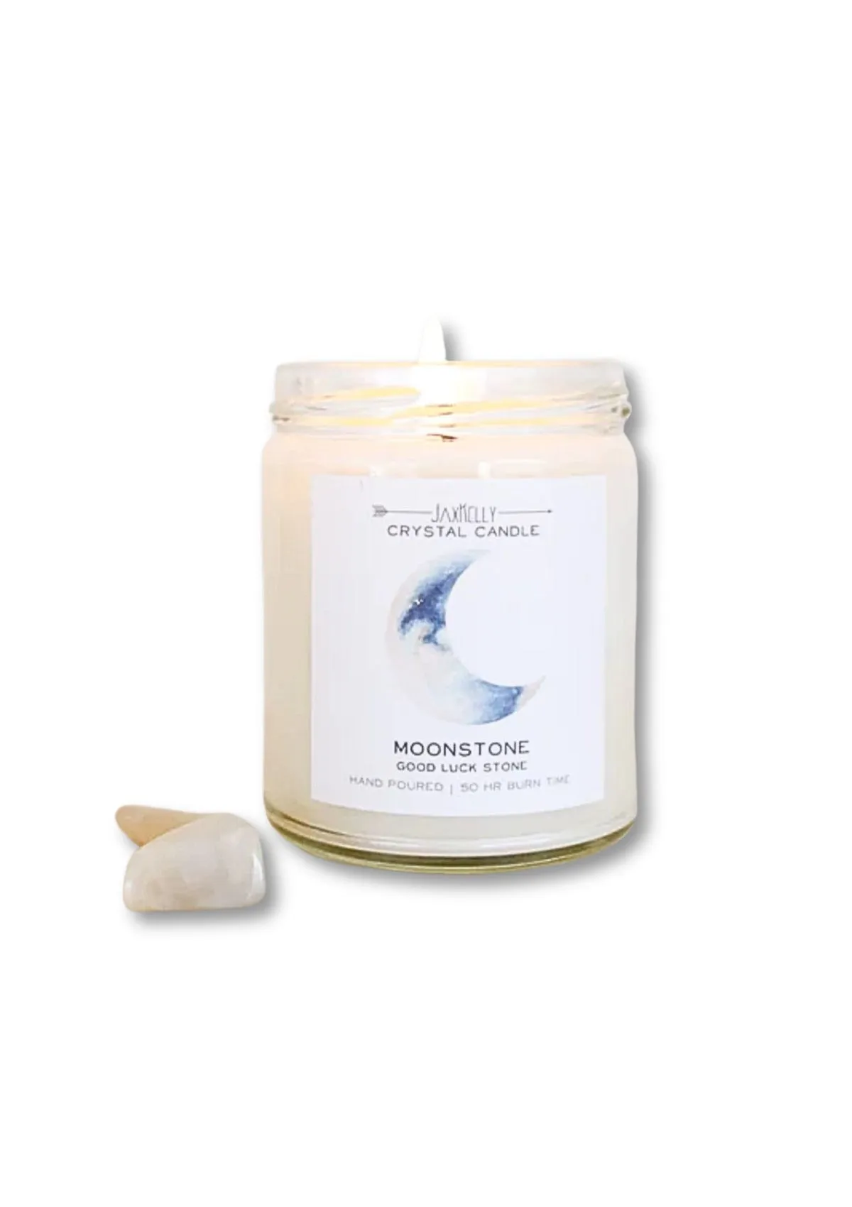 Moonstone Crystal Candle