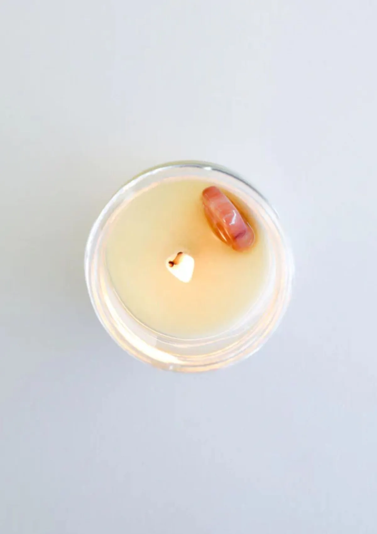 Moonstone Crystal Candle