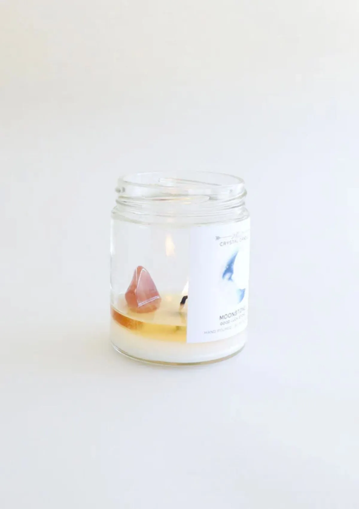 Moonstone Crystal Candle