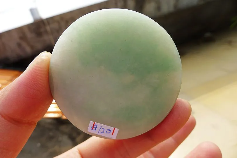 Natural Jade Rough Jadeite Raw (110g,5.2X5.2X1.55cm)