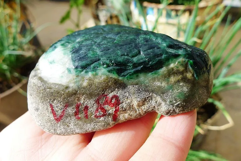 Natural Jade Rough Jadeite Raw (185g,7.3X5.8X2.7cm)