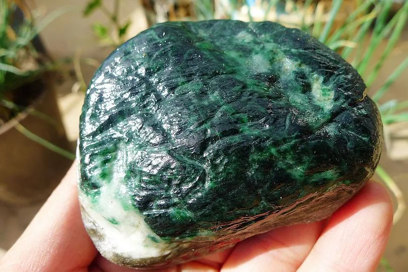 Natural Jade Rough Jadeite Raw (185g,7.3X5.8X2.7cm)