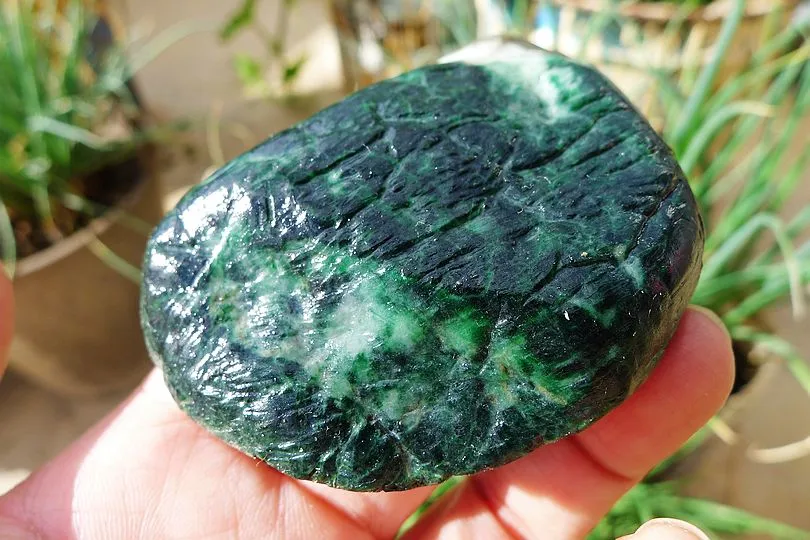 Natural Jade Rough Jadeite Raw (185g,7.3X5.8X2.7cm)