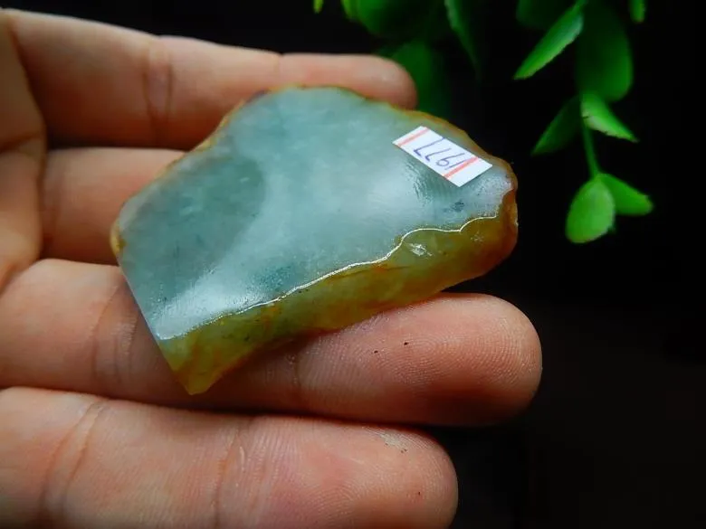 Natural Jade Rough Jadeite Raw (29g, 46X44X5.8mm)