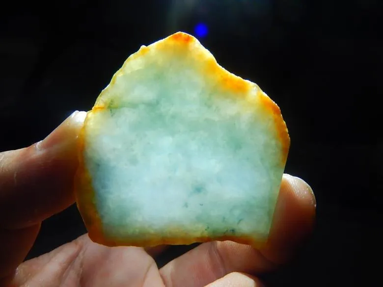 Natural Jade Rough Jadeite Raw (29g, 46X44X5.8mm)