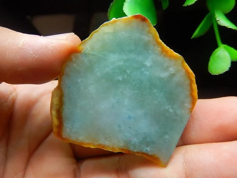 Natural Jade Rough Jadeite Raw (29g, 46X44X5.8mm)