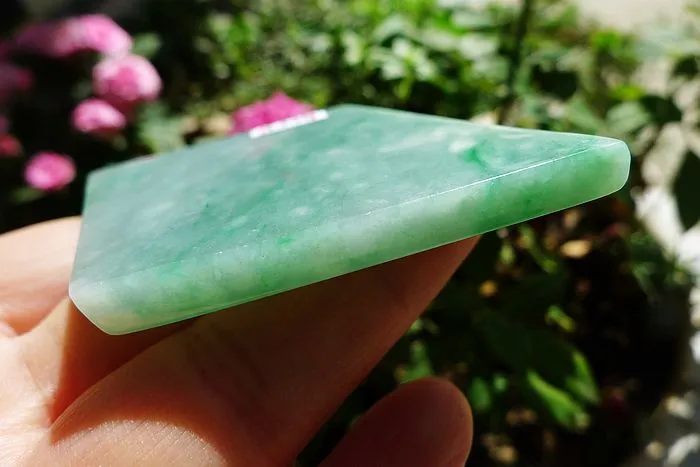 Natural Jade Rough Jadeite Raw (43g,7.6X5.4X0.55cm)