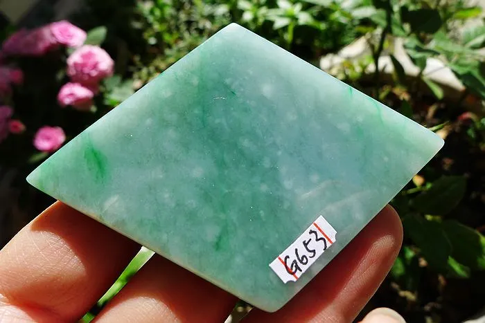 Natural Jade Rough Jadeite Raw (43g,7.6X5.4X0.55cm)