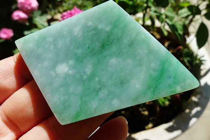 Natural Jade Rough Jadeite Raw (43g,7.6X5.4X0.55cm)