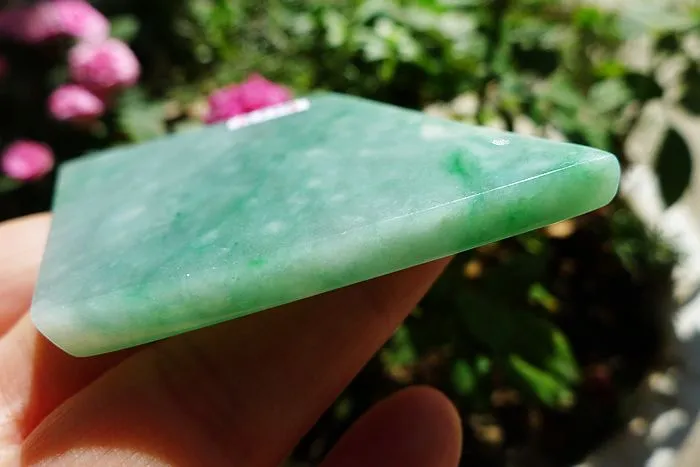 Natural Jade Rough Jadeite Raw (43g,7.6X5.4X0.55cm)