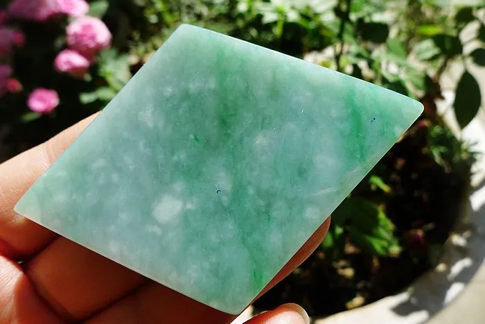 Natural Jade Rough Jadeite Raw (43g,7.6X5.4X0.55cm)