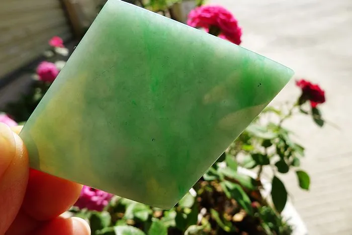 Natural Jade Rough Jadeite Raw (43g,7.6X5.4X0.55cm)