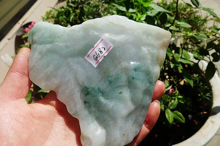 Natural Jade Rough Jadeite Raw (510g,11.8X10.3X3.3cm)