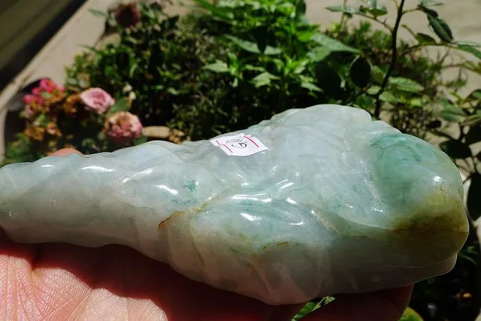 Natural Jade Rough Jadeite Raw (510g,11.8X10.3X3.3cm)