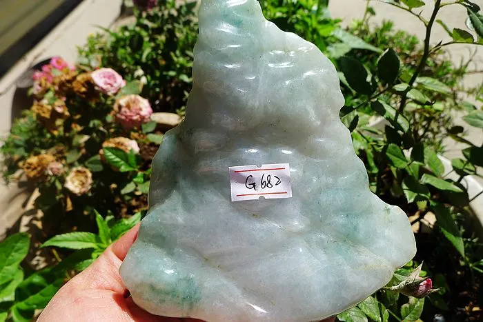 Natural Jade Rough Jadeite Raw (510g,11.8X10.3X3.3cm)