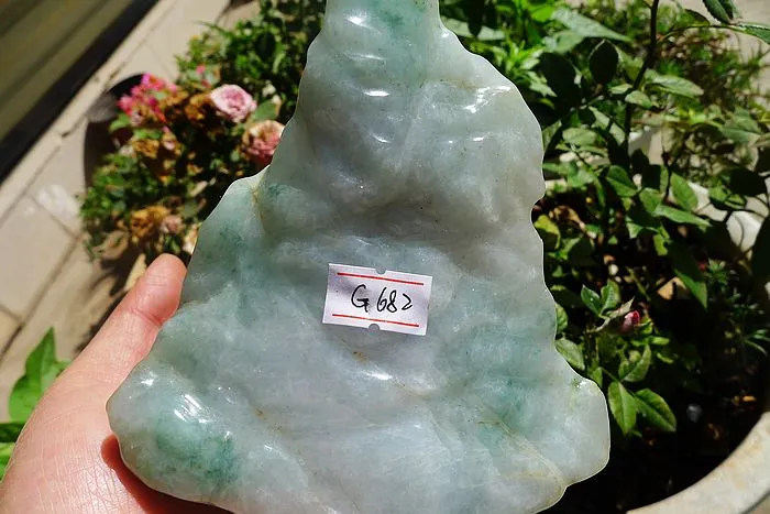 Natural Jade Rough Jadeite Raw (510g,11.8X10.3X3.3cm)