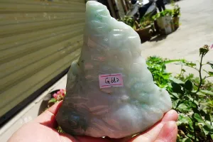 Natural Jade Rough Jadeite Raw (510g,11.8X10.3X3.3cm)