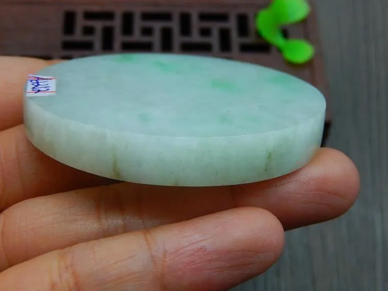 Natural Jade Rough Jadeite Raw (64g, 54X54X18.5mm)