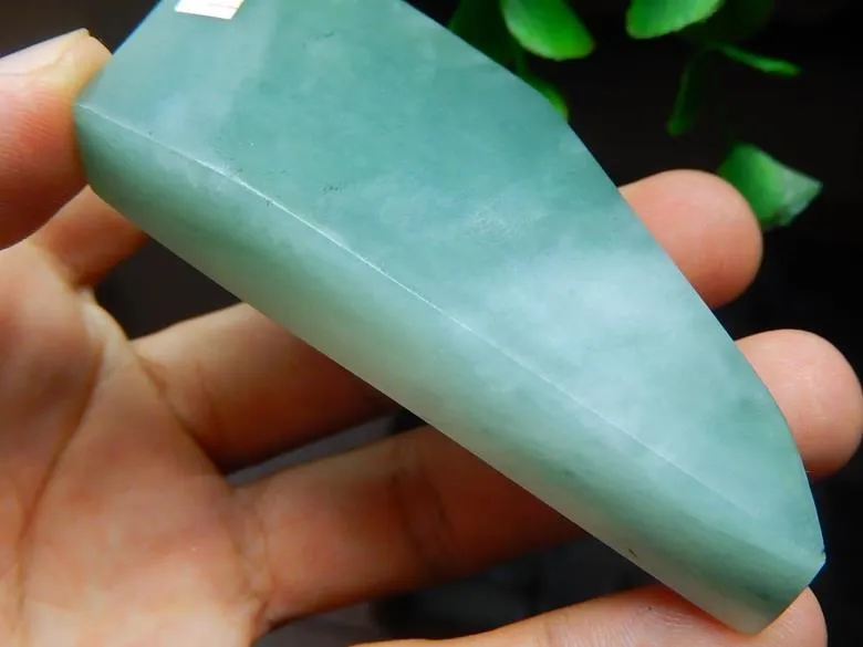 Natural Jade Rough Jadeite Raw (92g, 84X36X14mm)