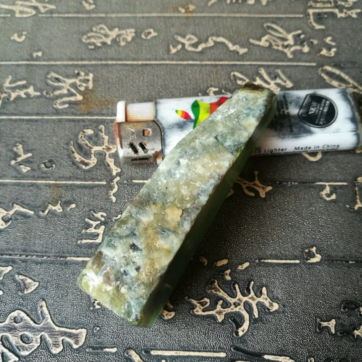 Natural Kunlun Jade Rough Nephrite Raw (76g, 7.3X1.9X1.5cm)