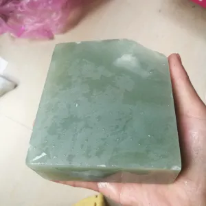 Natural Kunlun Jade Rough Nephrite Raw (849g, 10.5X9.5X3.5cm)