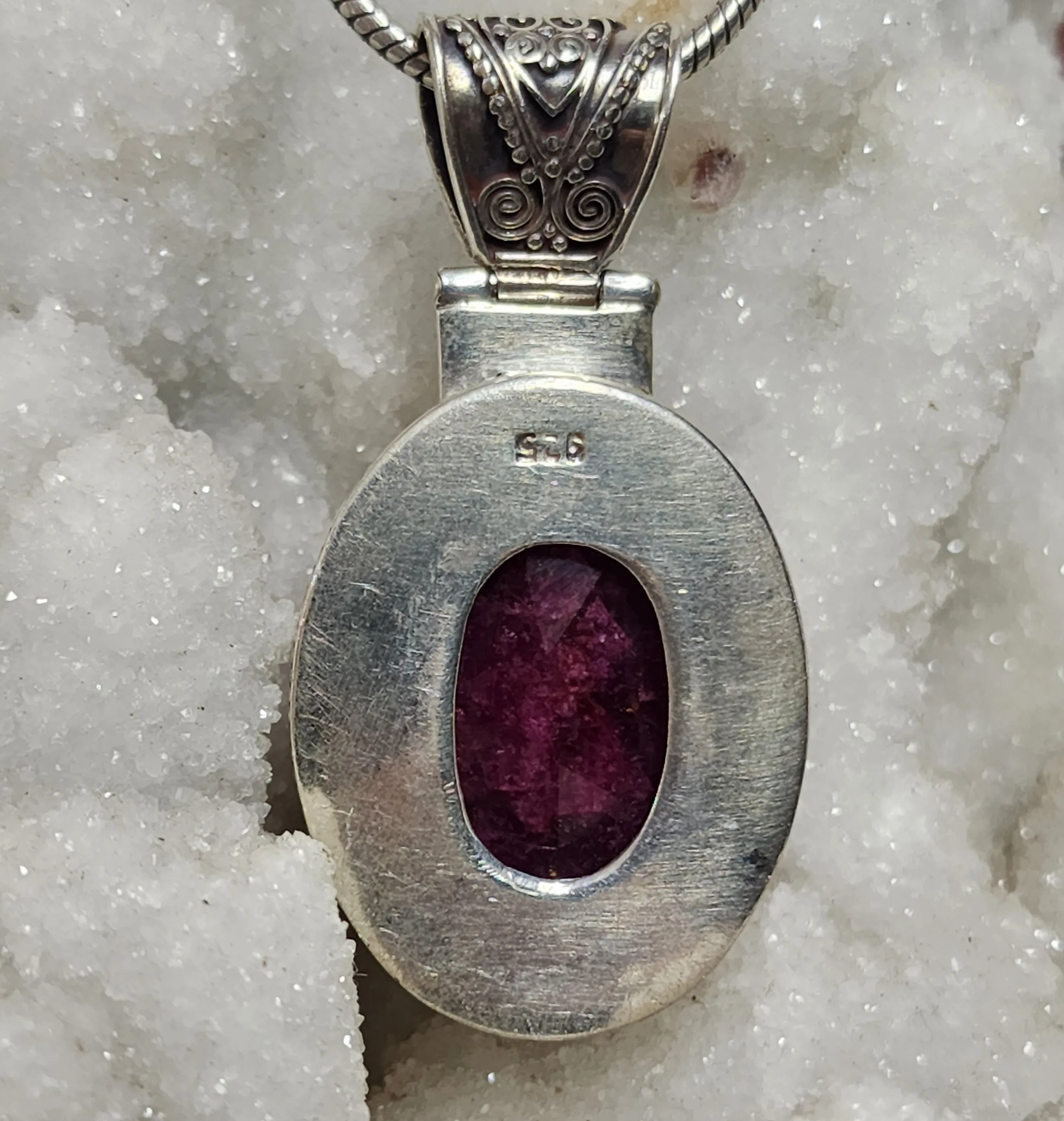 Oval Ruby Pendant