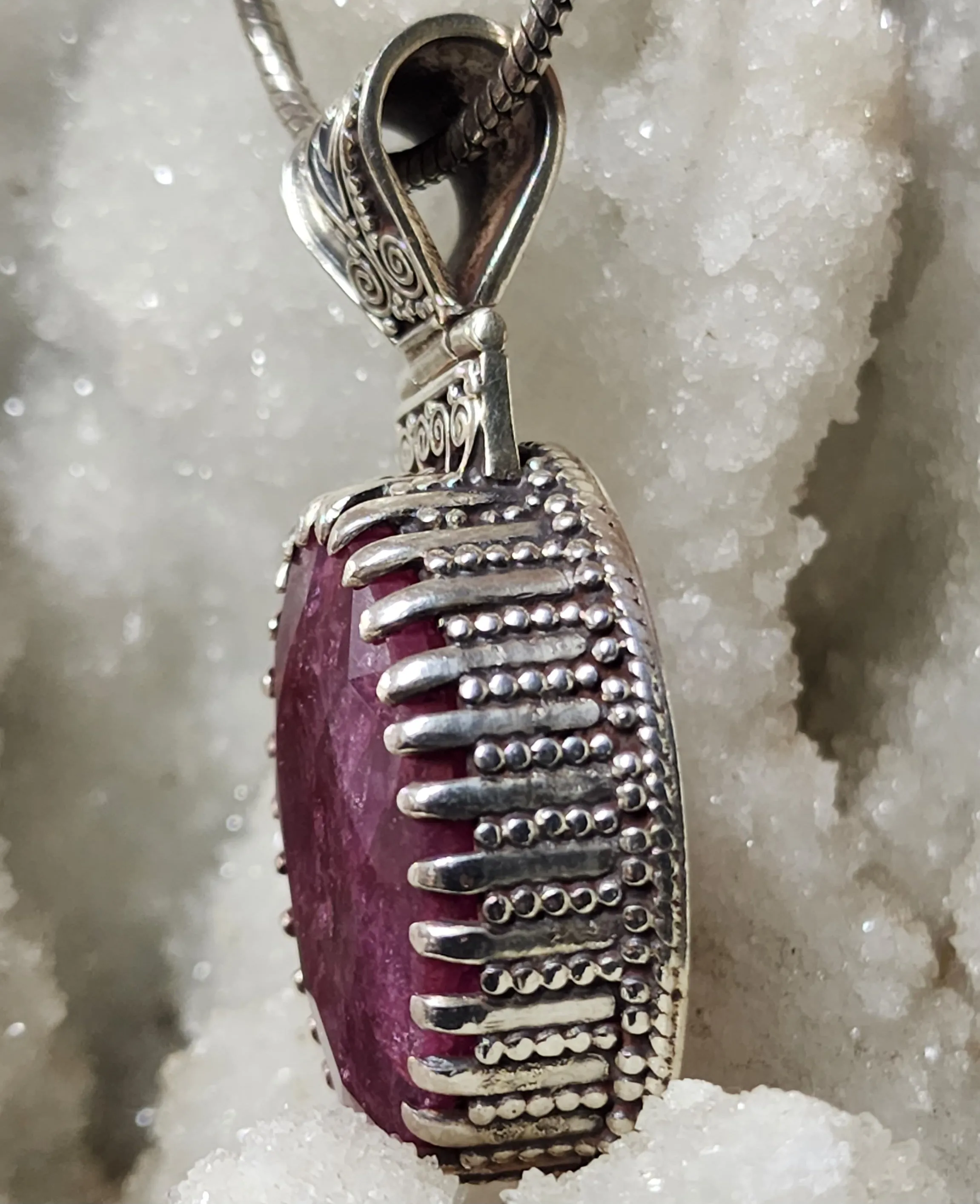 Oval Ruby Pendant