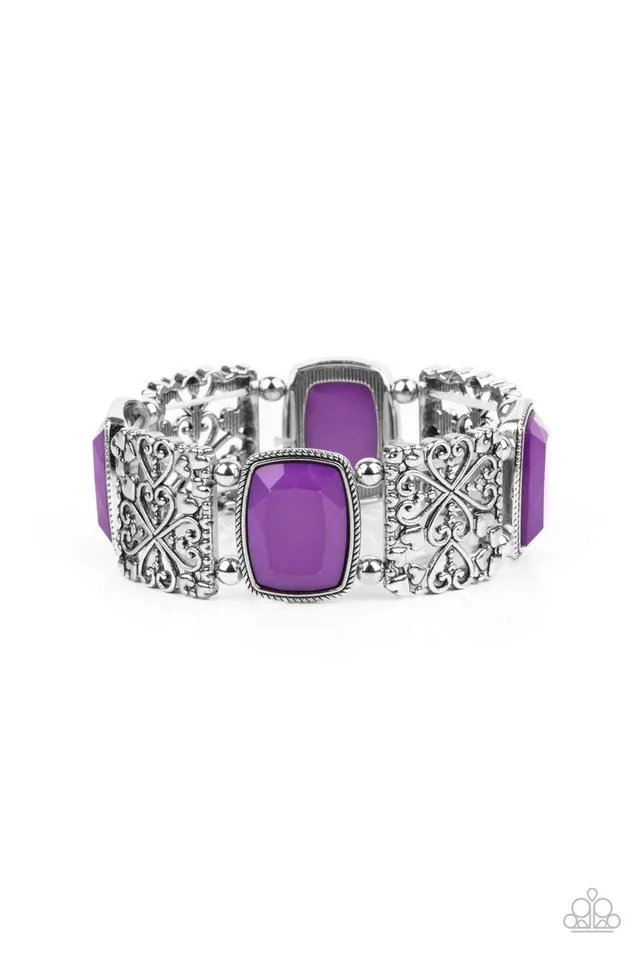 Paparazzi Bracelet ~ Colorful Coronation - Purple