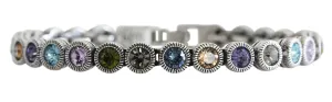 Patricia Locke "Game, Set, Match" Sterling Silver Plated Bracelet, 7" Tranquility BR0205S