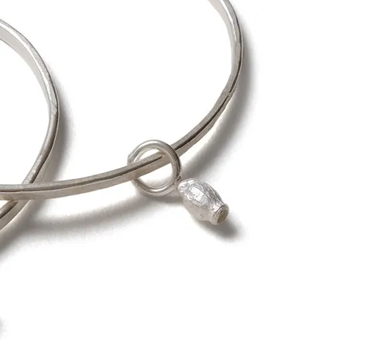 Pod Gum Nut bangle in sterling silver