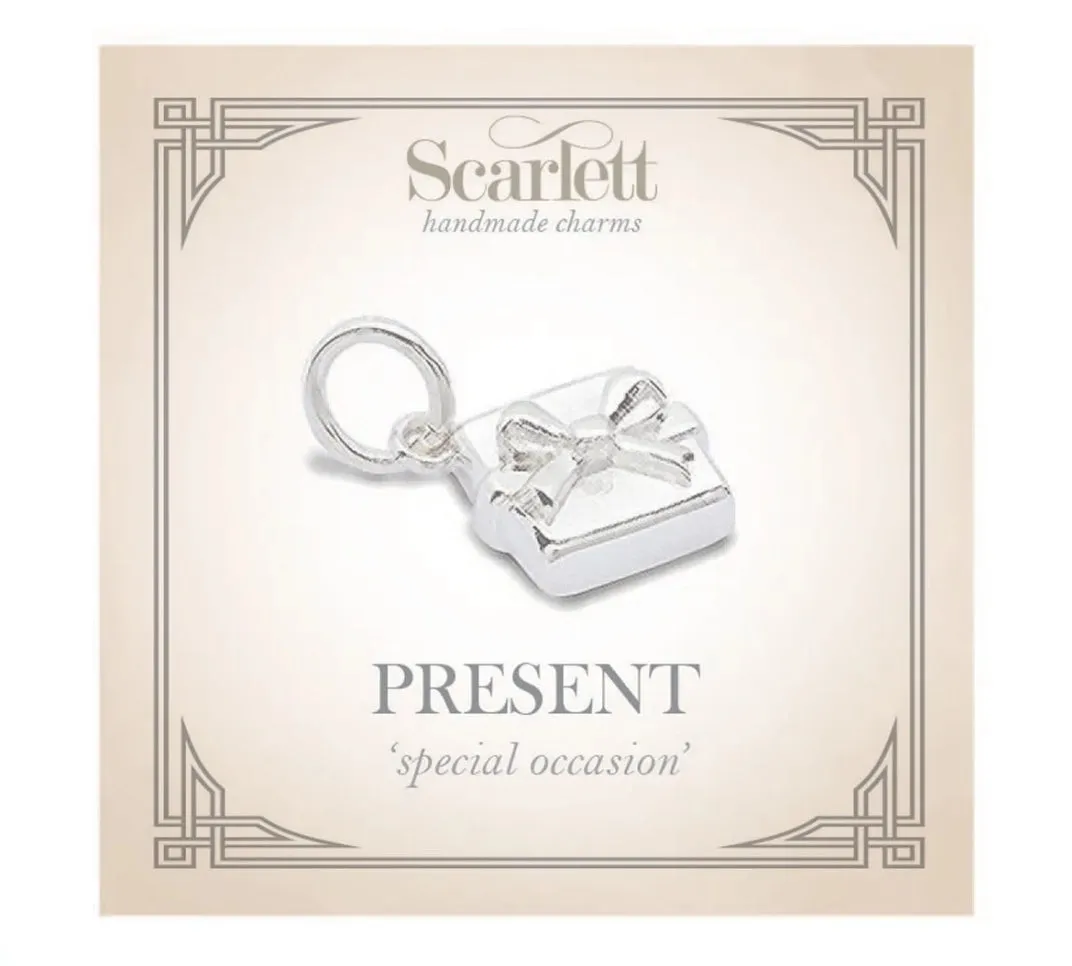 Present Personalised Silver Charm