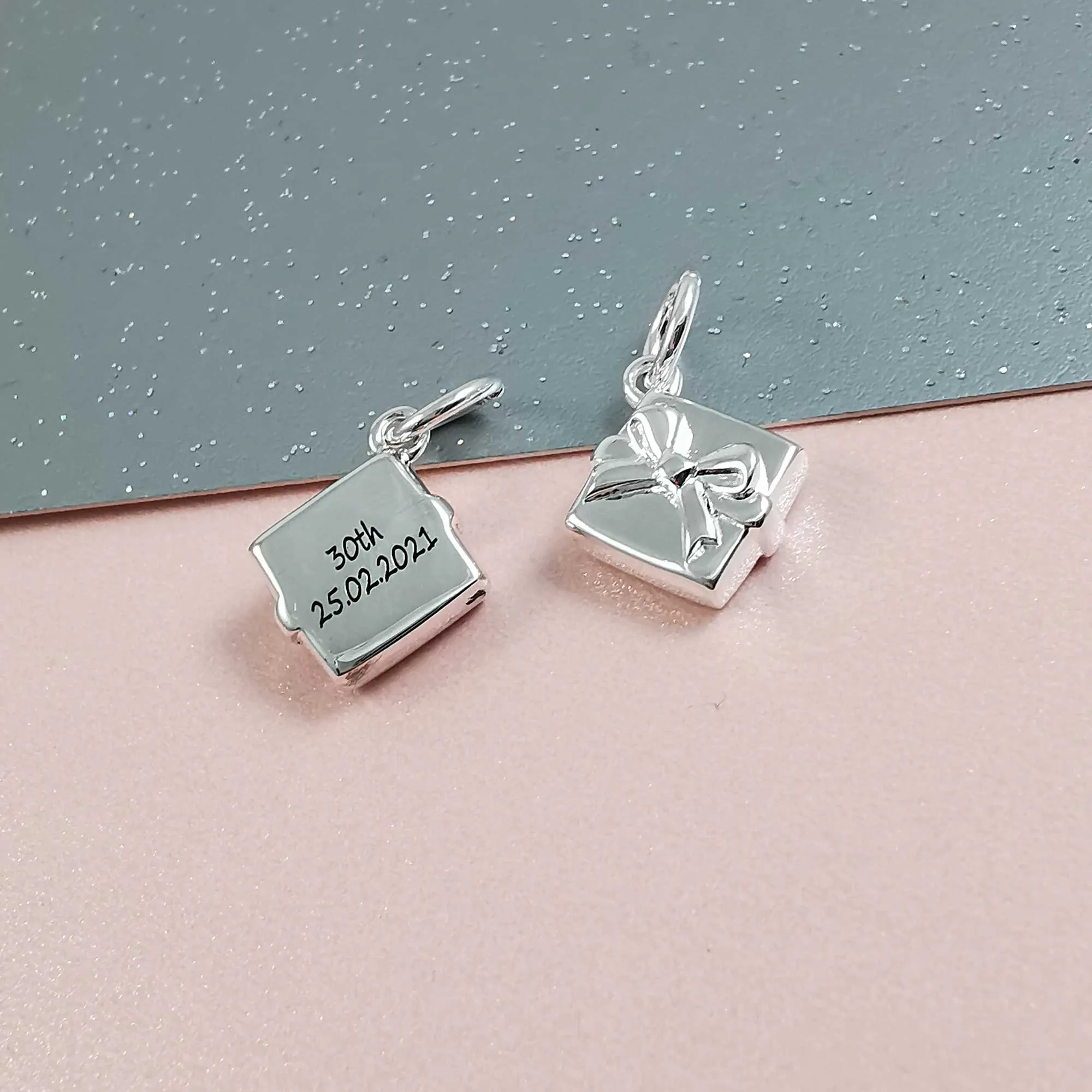 Present Personalised Silver Charm