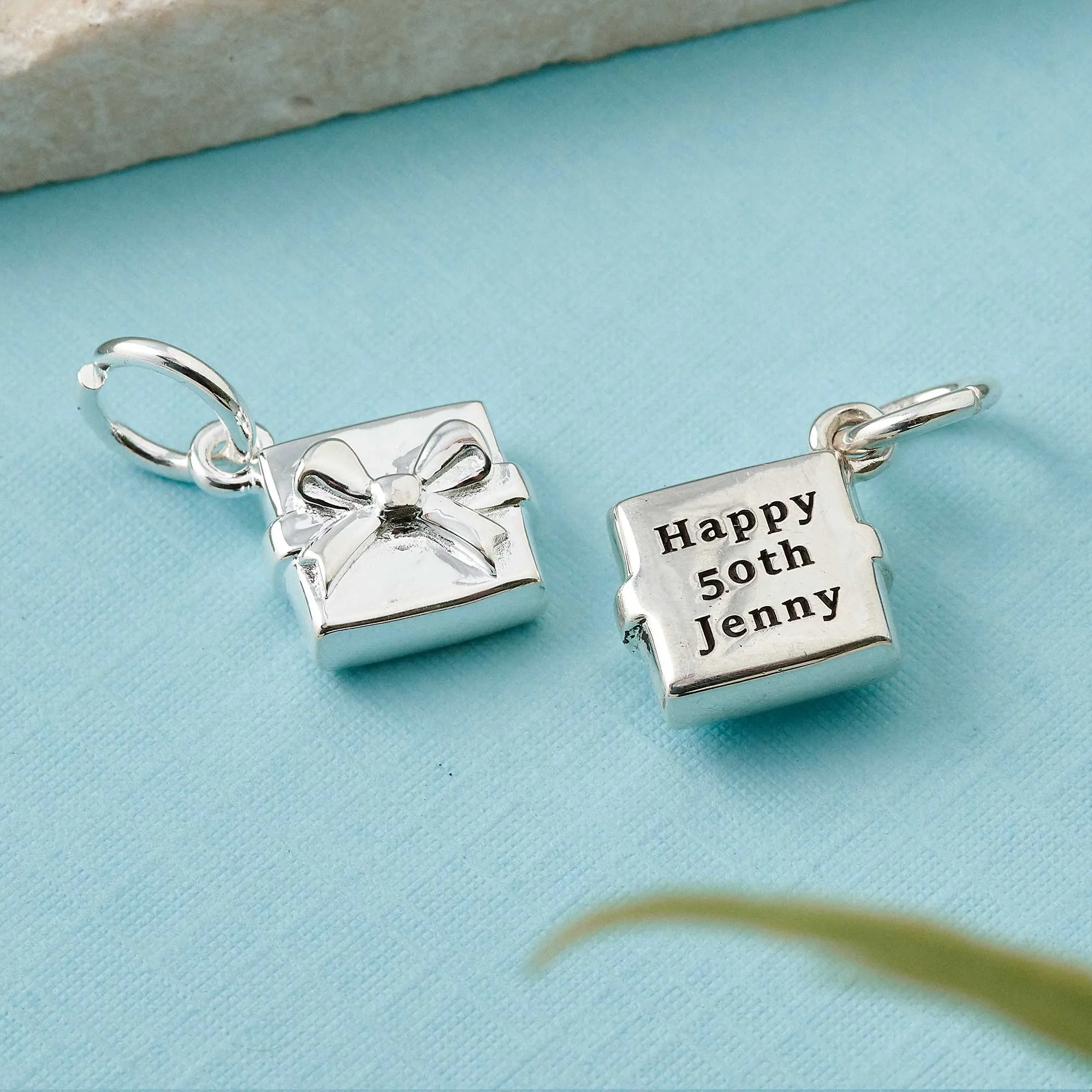 Present Personalised Silver Charm