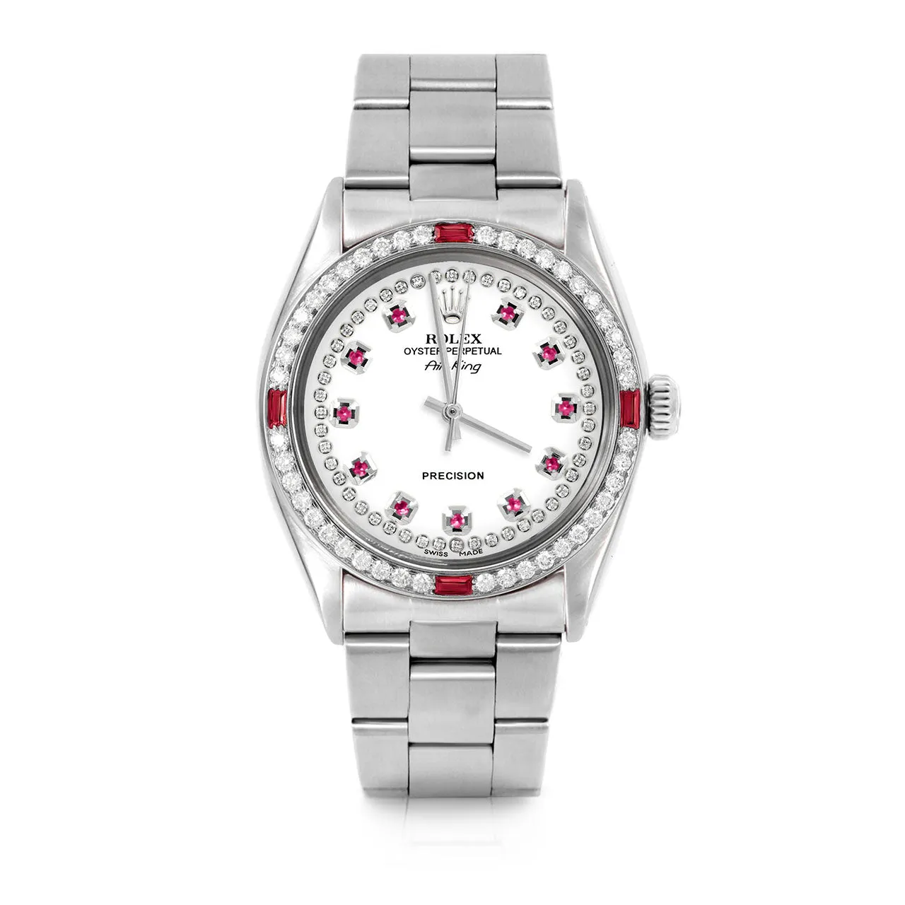 Rolex Air King 34mm | 5500-SS-WHT-STRR-4RBY-OYS