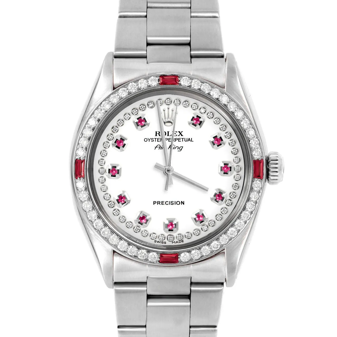 Rolex Air King 34mm | 5500-SS-WHT-STRR-4RBY-OYS