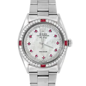 Rolex Air King 34mm | 5500-SS-WMOP-STRR-4RBY-OYS