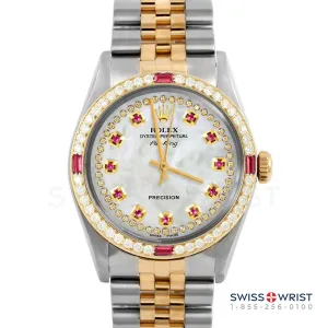 Rolex Air King 34mm | 5500-TT-WMOP-STRR-4RBY-JBL