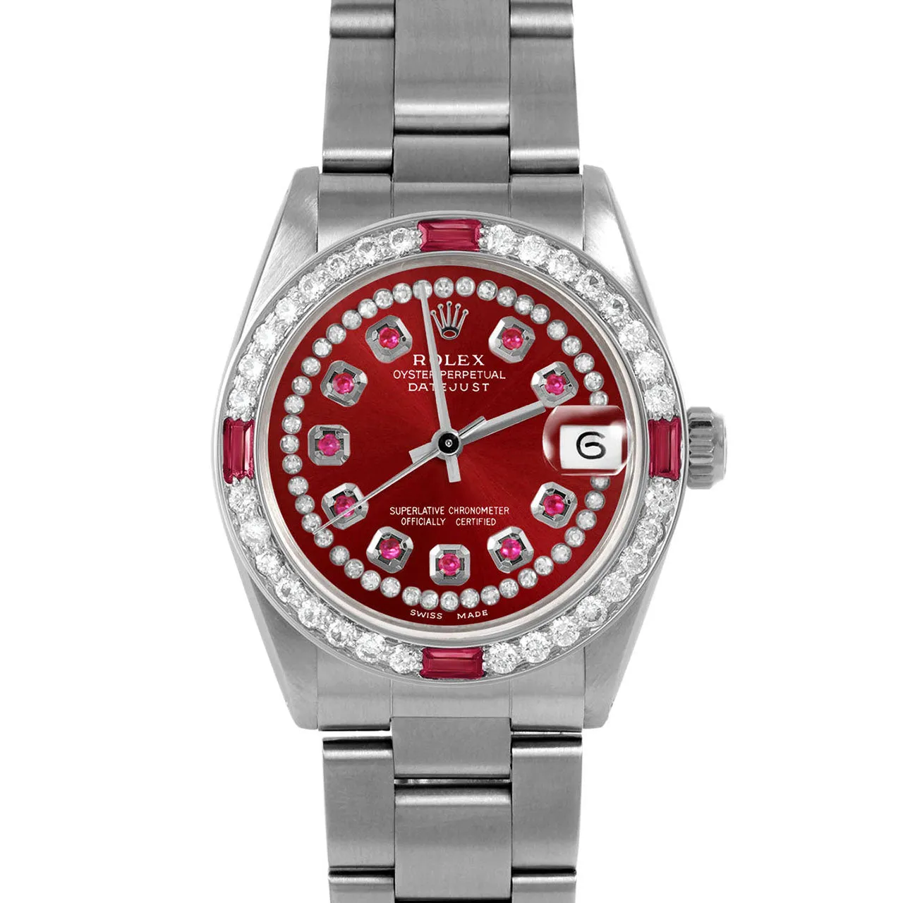 Rolex Datejust 31mm | 6827-SS-RED-STRR-4RBY-OYS